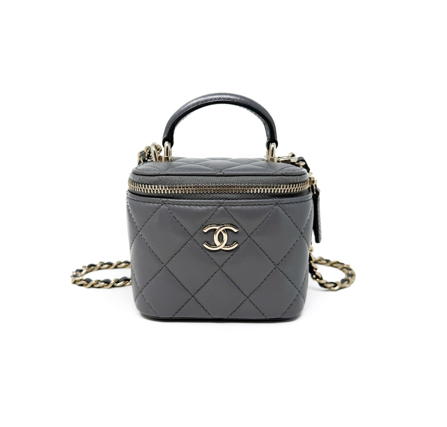 Chanel Lambskin Quilted Mini Vanity Case