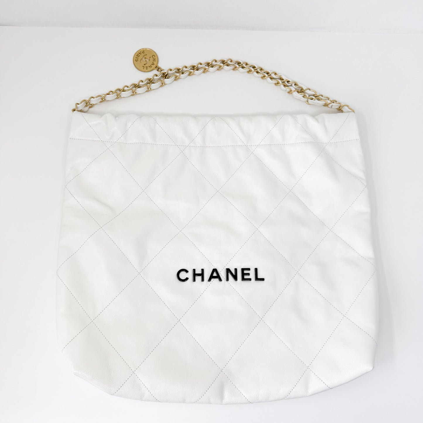 Chanel Calfskin Quilted Regular Chanel 22 White