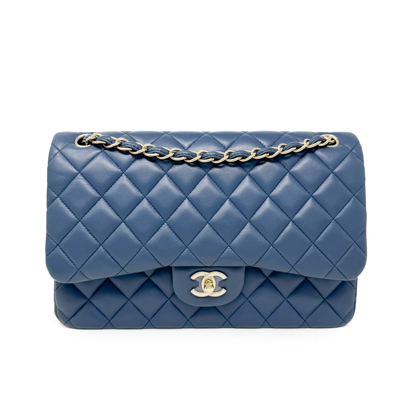 Chanel Quilted Double Flap Jumbo Lambskin Bag