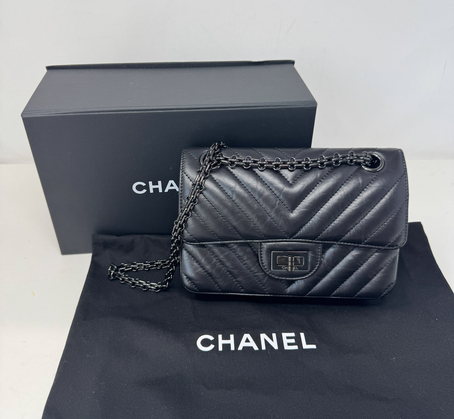 Chanel So Black 2.55 Reissue Mini Flap