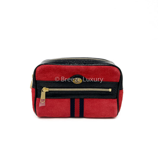 Gucci Ophidia Red Suede Small Belt Bag