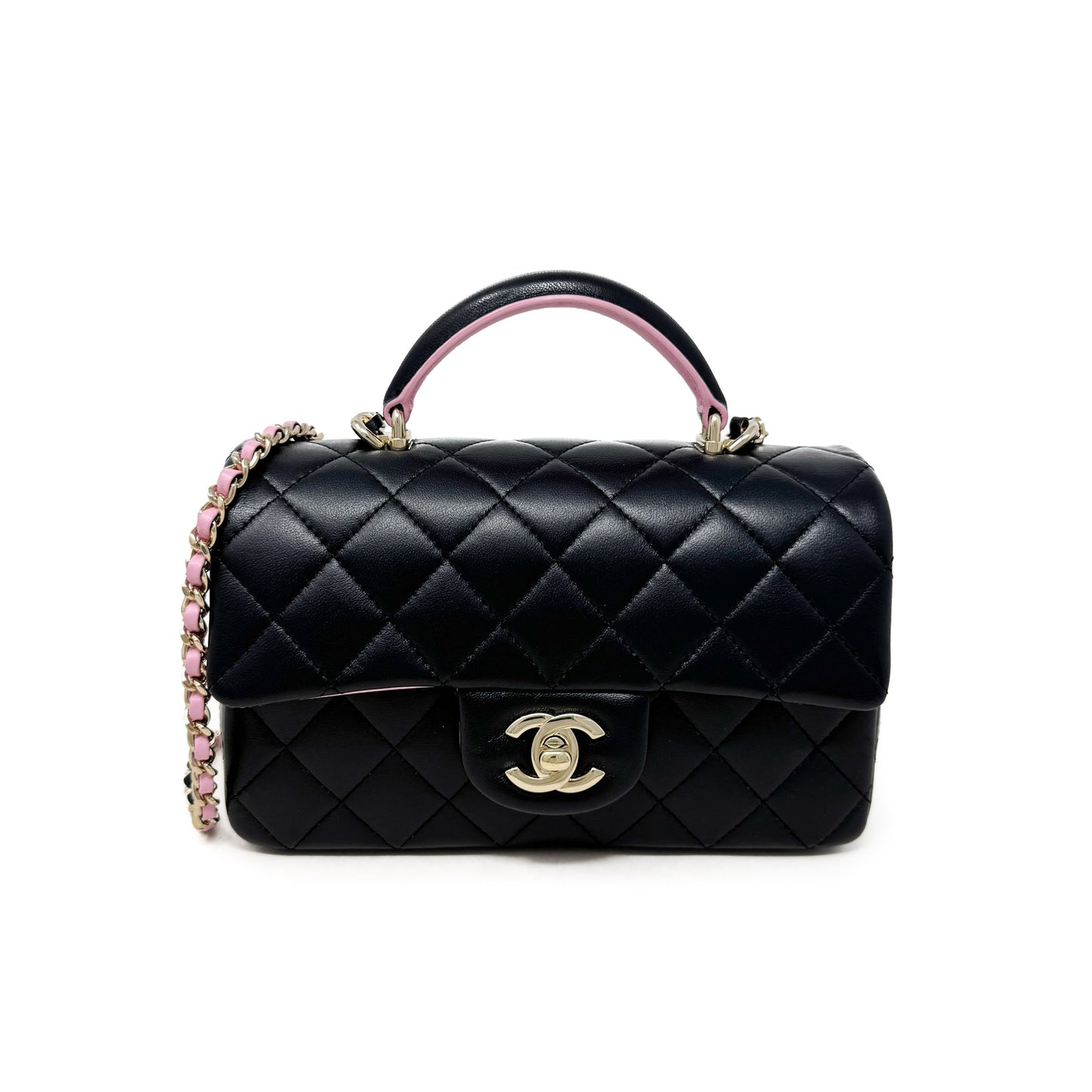 Chanel Mini Rectangular Top Handle Classic Flap Bag