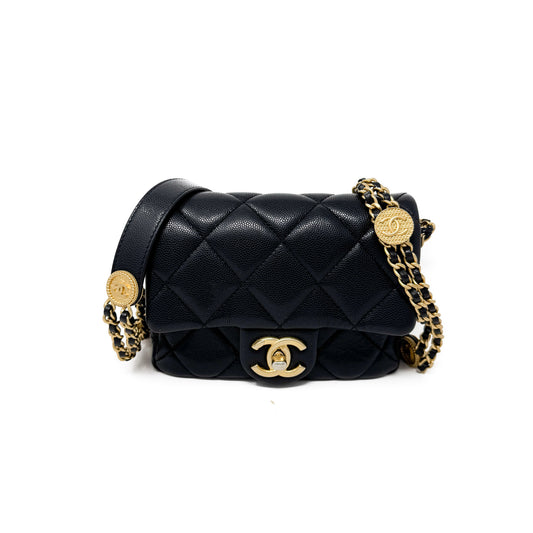 Chanel Quilted Mini Twist Your Buttons Flap