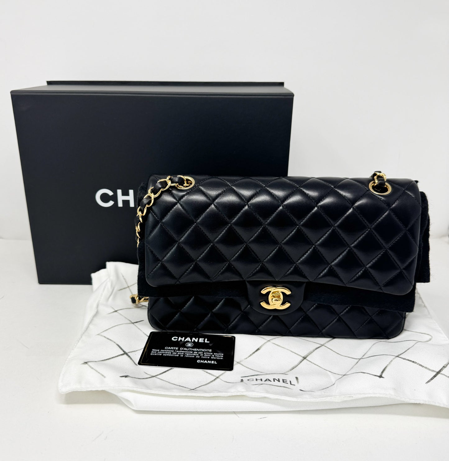 Chanel Lambskin Medium Classic Double Flap Bag