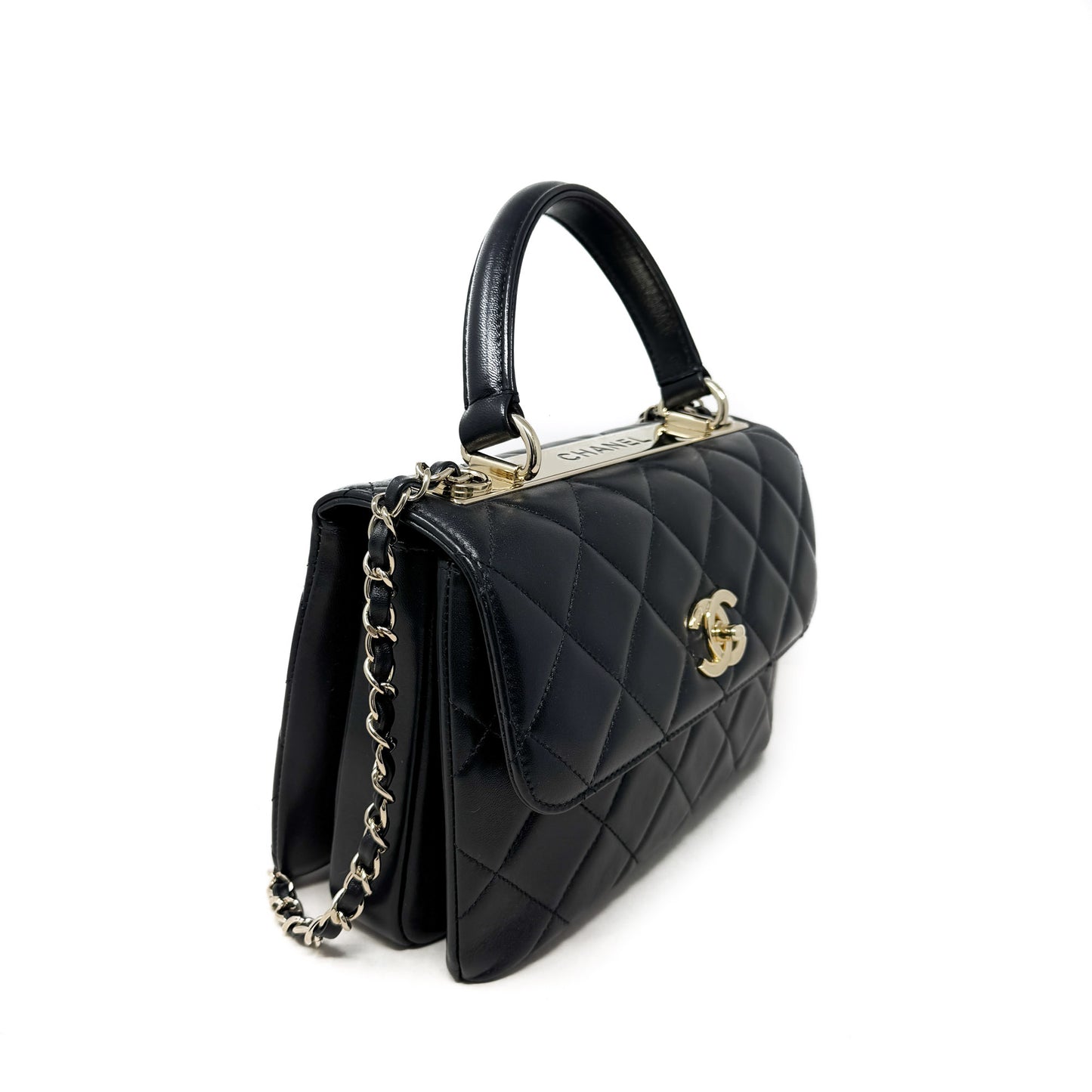 Chanel Small Trendy CC Dual Handle Flap Bag Black