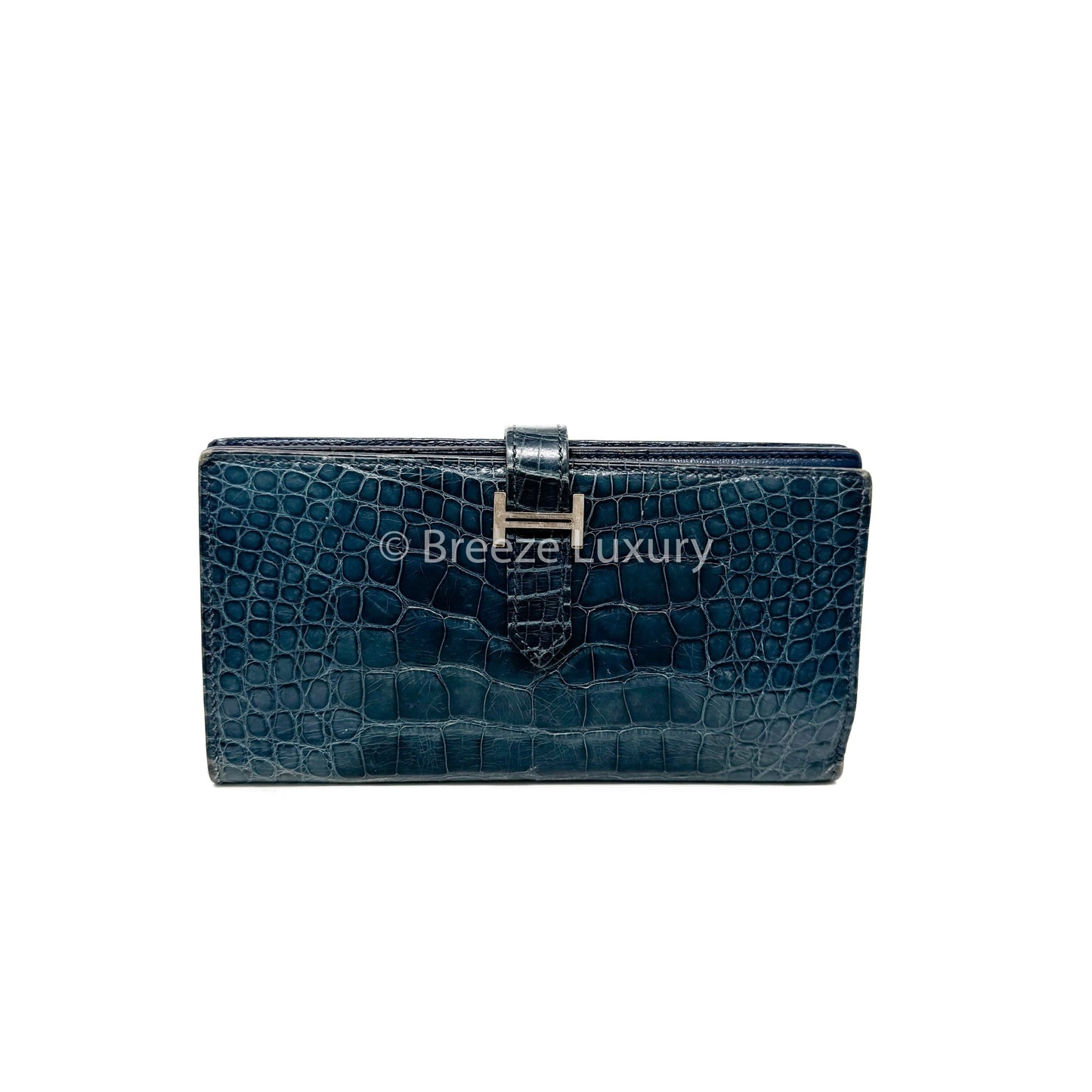 Hermes Croc Bearn Wallet