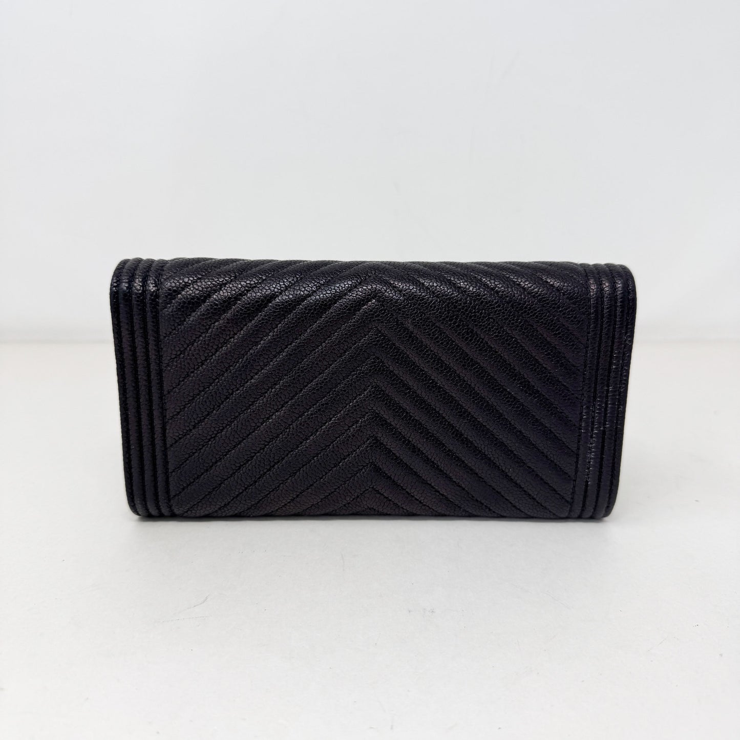 Chanel Chevron Boy Flap Long Wallet