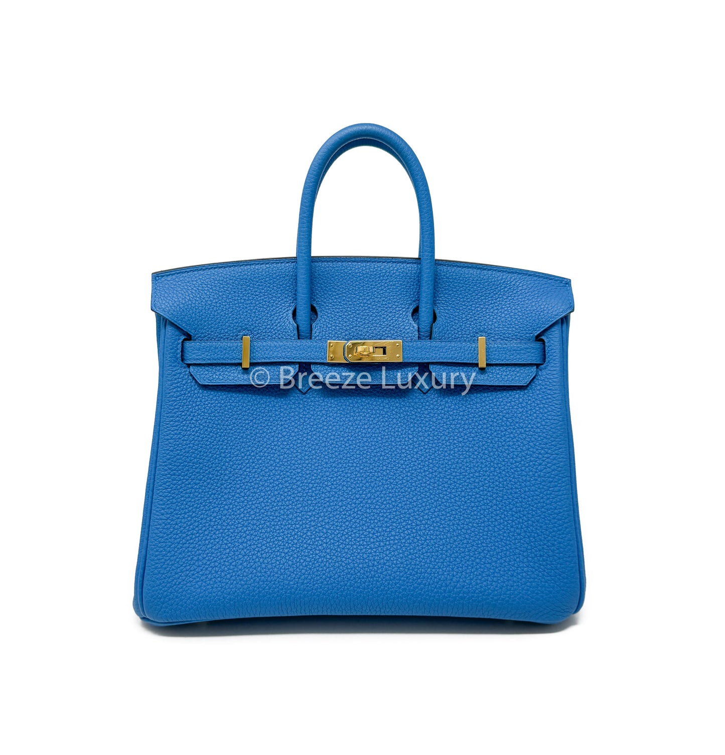 Hermes Togo Bleu France Birkin 25