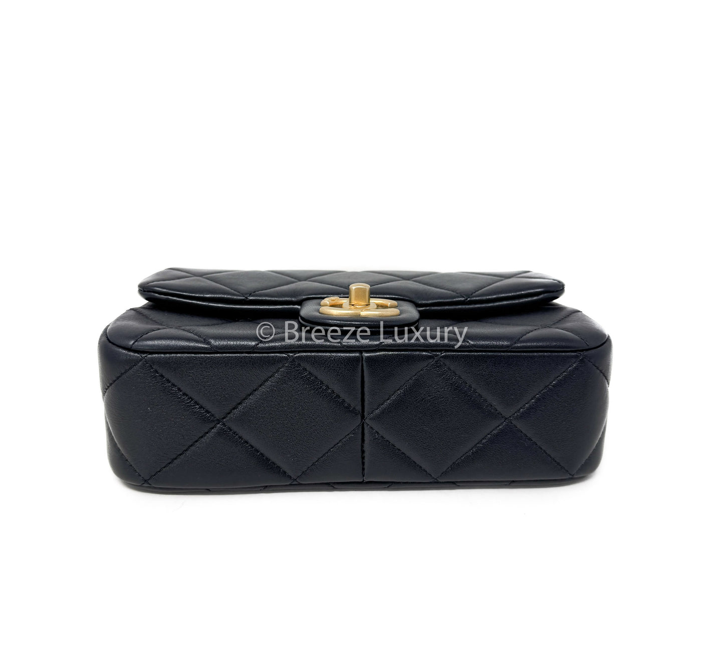 Chanel Black Quilted Lambskin Pearl Small Flap