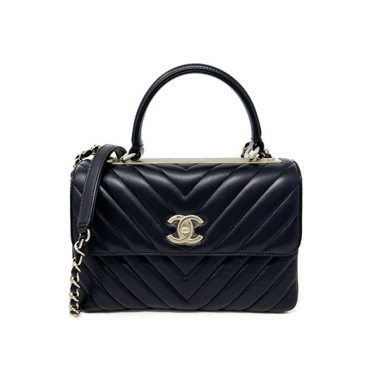 Chanel Chevron Small Trendy CC Dual Handle Flap
