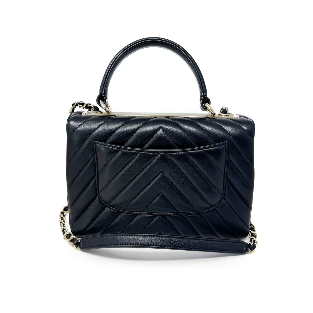 Chanel Chevron Small Trendy CC Dual Handle Flap