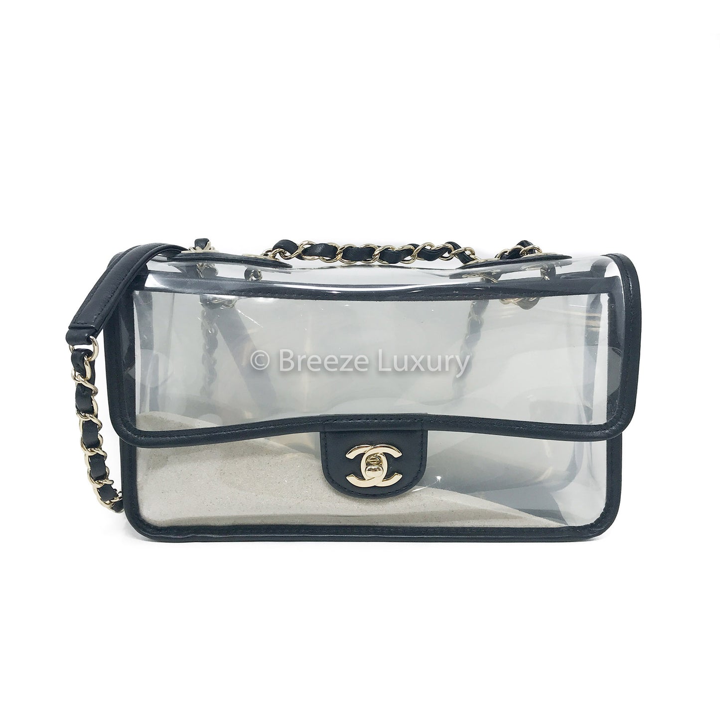 Chanel Sand By The Sea Flap Bag Pearl Clear in PVC/Lambskin with Light  Gold-tone - US
