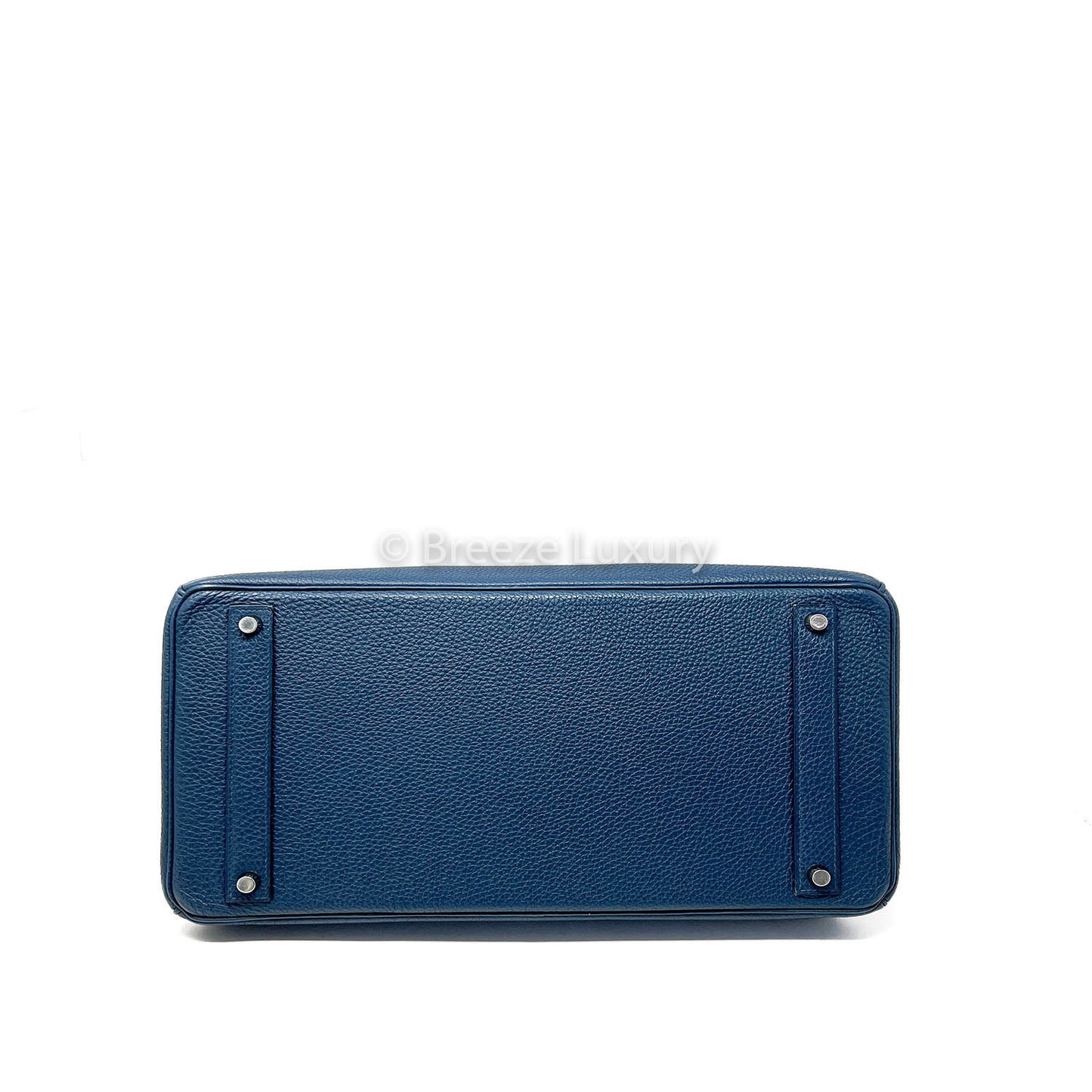 Hermes PHW Blue Clemence Birkin 40