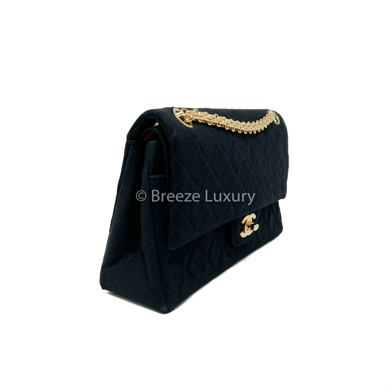 Chanel 2.55 Classic Vintage Reissue Chain Medium Jersey Double Flap Ba –  breezeluxury