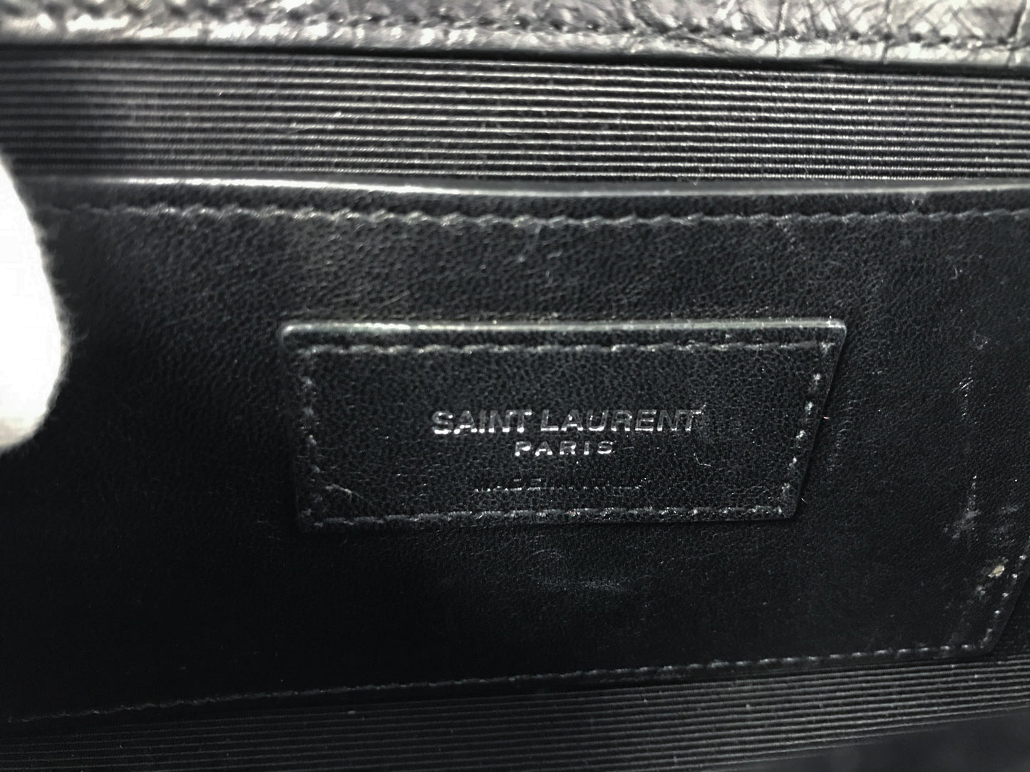 Saint Laurent Small Kate Embossed Croc Crossbody Bag